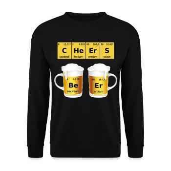Tableau périodique de la bière - Sweat-shirt Unisexe - noir - Devant - Alina (178cm) & Michal (187cm)