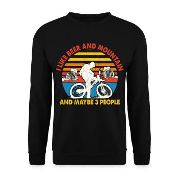 Bicycle Cycling Road Bike MTB Mountain Bike - Unisex Sweatshirt - black - Front - Alina (178cm) & Michal (187cm)
