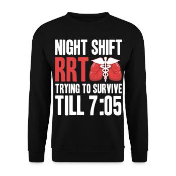Atemtherapeut Geschenke | Atemtherapeuten Arzt - Unisex Pullover - Schwarz - Vorne - Alina (178cm) & Michal (187cm)