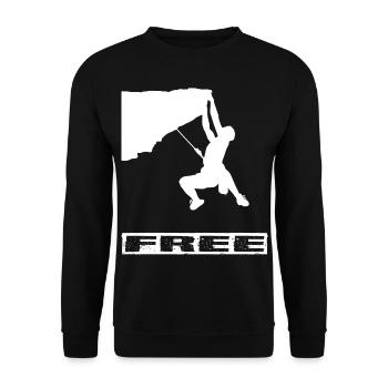Climbing - Unisex Sweatshirt - black - Front - Alina (178cm) & Michal (187cm)