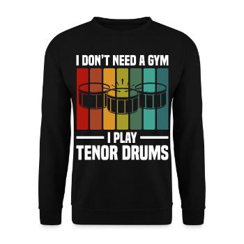 Tenortrommel - Unisex Pullover - Schwarz - Vorne - Alina (178cm) & Michal (187cm)