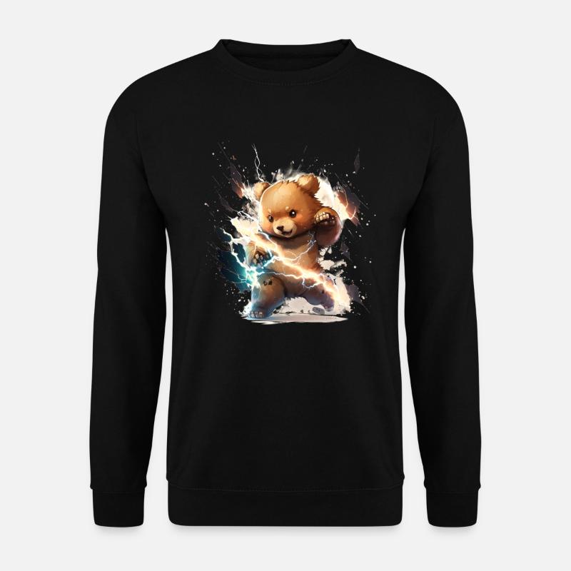 Blitzschlag-Teddy - Unisex Pullover - Schwarz