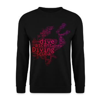 Diver Diving Diver Women Scuba Diver - Unisex Sweatshirt - black - Front - Alina (178cm) & Michal (187cm)