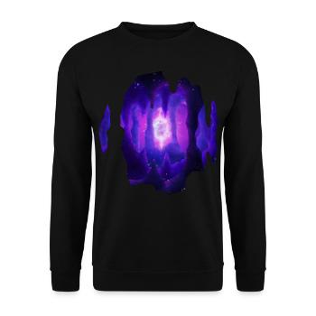 Mystic Cave Aquarellmalerei - Unisex Pullover - Schwarz - Vorne - Alina (178cm) & Michal (187cm)