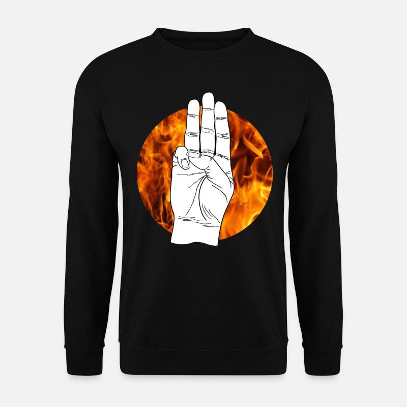 Hand Handzeichen Tribute von Panem Hunger Games - Unisex Pullover - Schwarz