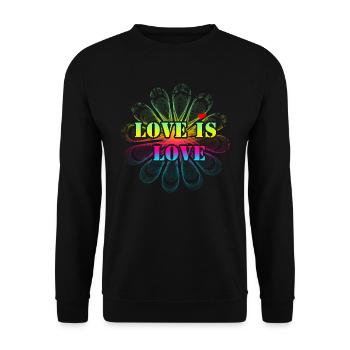 L’amour est l’amour - Sweat-shirt Unisexe - noir - Devant - Alina (178cm) & Michal (187cm)
