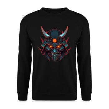 Samurai, Samuraikopf - Unisex Pullover - Schwarz - Vorne - Alina (178cm) & Michal (187cm)
