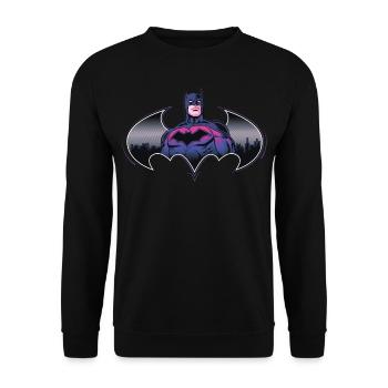 Batman Cool Design With Logo And Pink Suit - Unisex Sweatshirt - black - Front - Alina (178cm) & Michal (187cm)