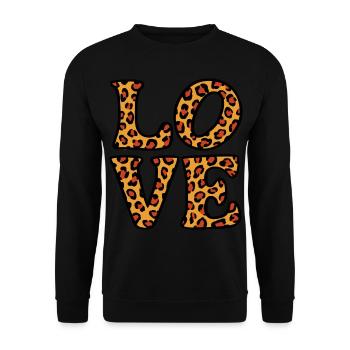 Signe de paix Amour des années 60 des années 70 Costume Groovy Hippie - Sweat-shirt Unisexe - noir - Devant - Alina (178cm) & Michal (187cm)