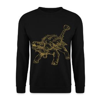 Ankylosaurus - Unisex Sweatshirt - black - Front - Alina (178cm) & Michal (187cm)