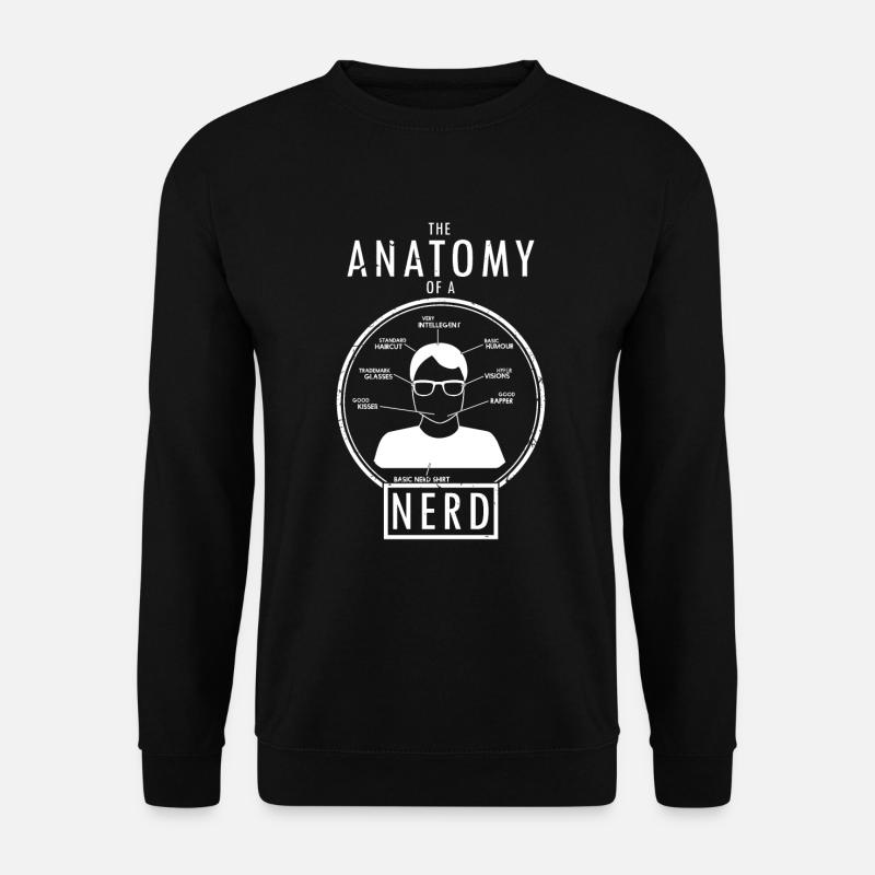 Anatomie eines Nerds - Unisex Pullover - Schwarz