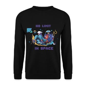 Astronaute espace vol spatial espace fusée cadeau - Sweat-shirt Unisexe - noir - Devant - Alina (178cm) & Michal (187cm)