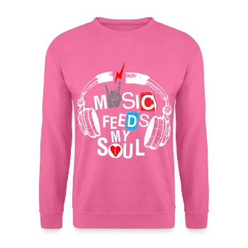 LA MUSIQUE ALIMENTE MON ÂME - Sweat-shirt Unisexe - rose - Devant
