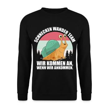 hike - Unisex Sweatshirt - black - Front - Alina (178cm) & Michal (187cm)