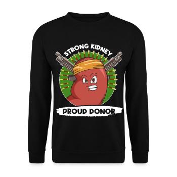 Organ donation design for a kidney donor - Unisex Sweatshirt - black - Front - Alina (178cm) & Michal (187cm)