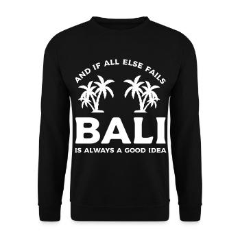 Bali Palmen Palme - Unisex Pullover - Schwarz - Vorne - Alina (178cm) & Michal (187cm)