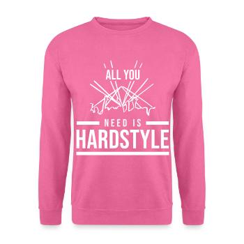 Hardstyle DJ Musik Hard Style Techno - Unisex Pullover - Pink - Vorne