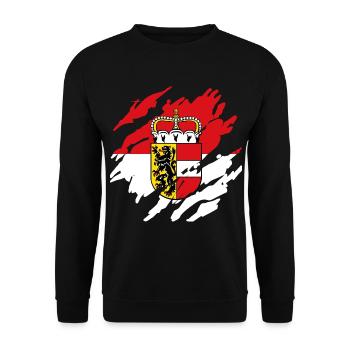 Véritable Salzbourg & Autriche Patriotes & Vacanciers - Sweat-shirt Unisexe - noir - Devant - Alina (178cm) & Michal (187cm)