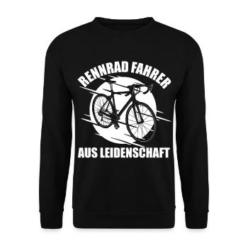 Rennrad fahrer aus Leidenschaft - Unisex Pullover - Schwarz - Vorne - Alina (178cm) & Michal (187cm)