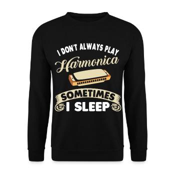 Harmonica Instrument de musique Harmonica - Sweat-shirt Unisexe - noir - Devant - Alina (178cm) & Michal (187cm)