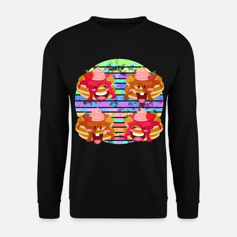Pancake Frucht Soße Party - Unisex Pullover - Schwarz