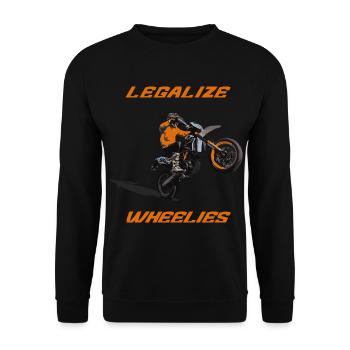 Wheelies légaliser supermoto - Sweat-shirt Unisexe - noir - Devant - Alina (178cm) & Michal (187cm)