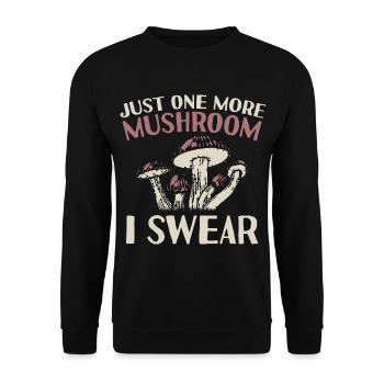 Plus qu’un champignon je le jure - Champignons Cadeaux - Sweat-shirt Unisexe - noir - Devant - Alina (178cm) & Michal (187cm)
