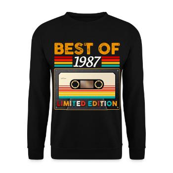 Naissance en 1987 anniversaire Best of 1987 - Sweat-shirt Unisexe - noir - Devant - Alina (178cm) & Michal (187cm)