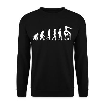 Gymnastique rythmique Ball Gymnaste Evolution Drôle - Sweat-shirt Unisexe - noir - Devant - Alina (178cm) & Michal (187cm)