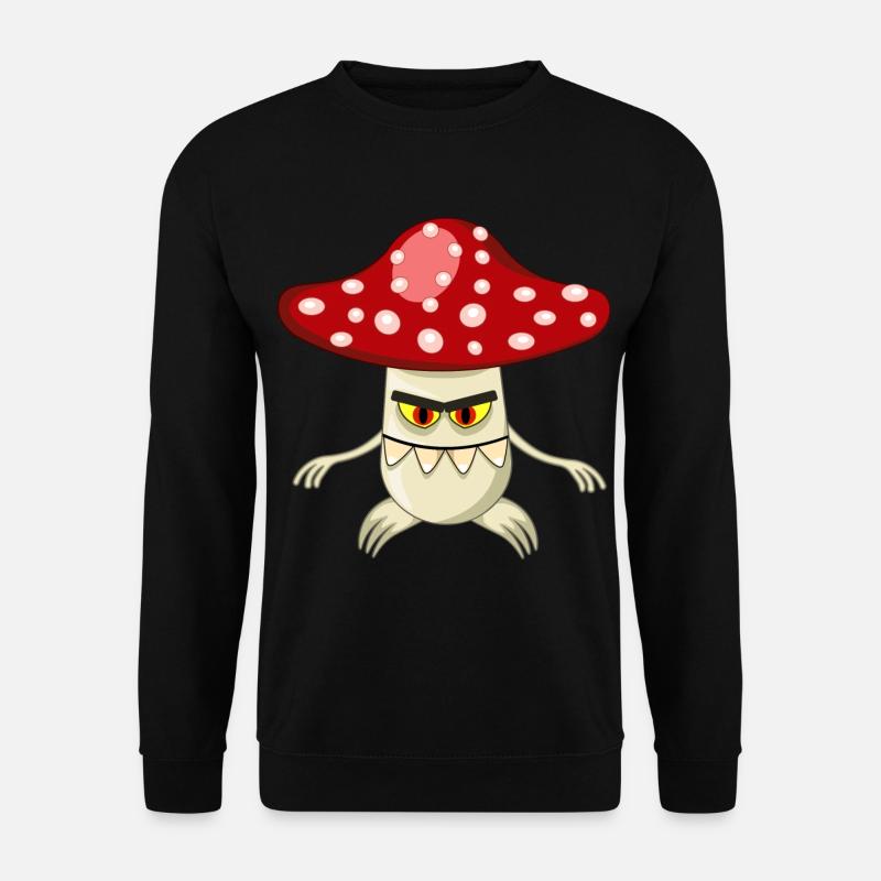 nasty fly agaric t shirt - Unisex Sweatshirt - black