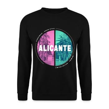 Alicante Espagne Ville Skyline Accueil Amour - Sweat-shirt Unisexe - noir - Devant - Alina (178cm) & Michal (187cm)