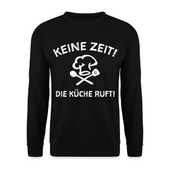 Koch Köchin Witzige Lustige Sprüche - Unisex Pullover - Schwarz - Vorne - Alina (178cm) & Michal (187cm)