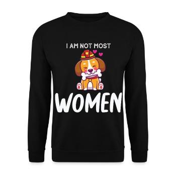 Je ne suis pas la plupart des femmes pompiers à la retraite - Sweat-shirt Unisexe - noir - Devant - Alina (178cm) & Michal (187cm)