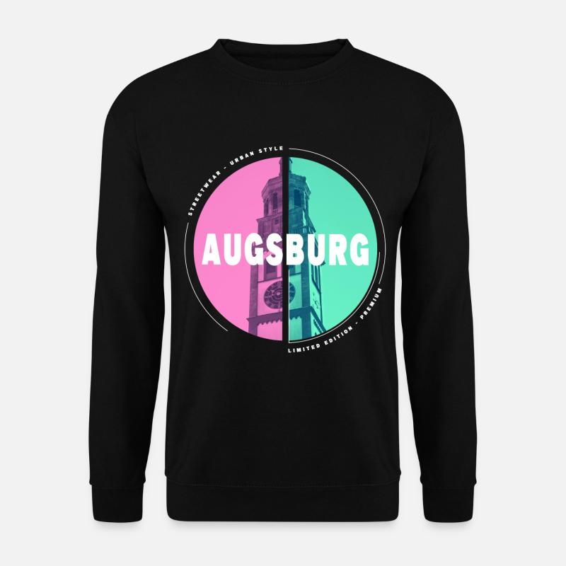 Augsburg Deutschland Stadt Skyline Heimat Liebe - Unisex Pullover - Schwarz
