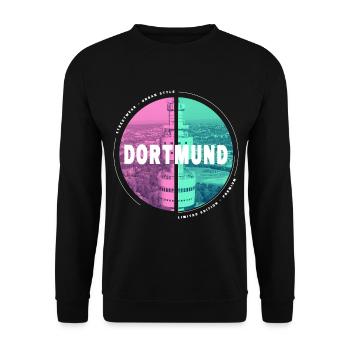 Dortmund Allemagne Ville Skyline Accueil Amour - Sweat-shirt Unisexe - noir - Devant - Alina (178cm) & Michal (187cm)