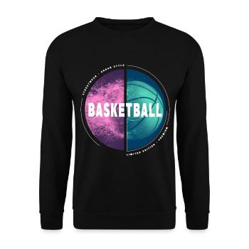 Basketball Basketball Player Dunking Sport Player - Unisex Sweatshirt - black - Front - Alina (178cm) & Michal (187cm)