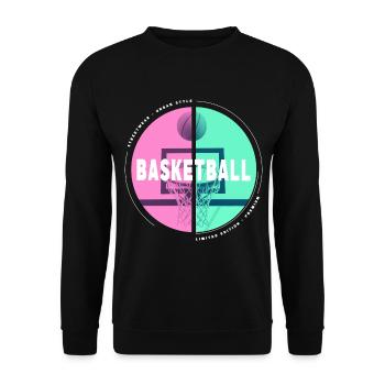 Basketteur Basketteur Basket Dunking Sport Vintage - Sweat-shirt Unisexe - noir - Devant - Alina (178cm) & Michal (187cm)