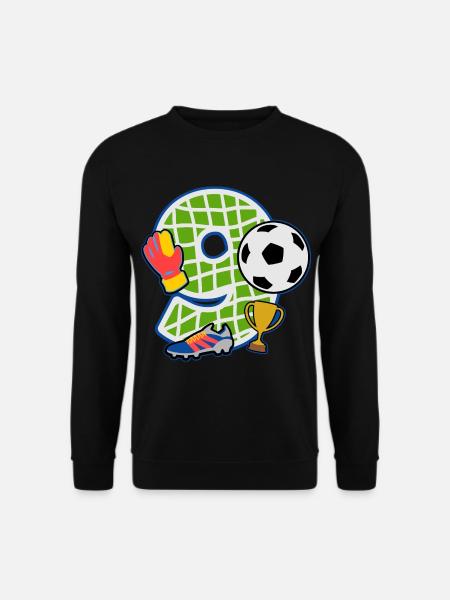 Fußball 9. Geburtstagsparty Nummer 9 - 9 Jahre - Unisex Pullover - Schwarz
