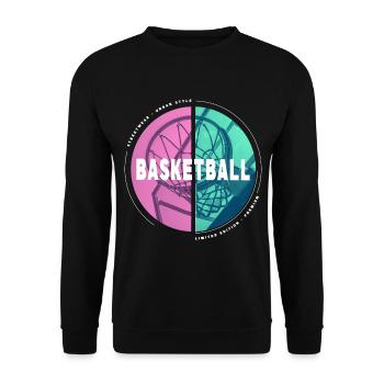 Basketteur Basketteur Basket Dunking Sport Vintage - Sweat-shirt Unisexe - noir - Devant - Alina (178cm) & Michal (187cm)