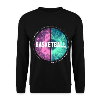 Basketteur Basketteur Dunking Sport Vintage - Sweat-shirt Unisexe - noir - Devant - Alina (178cm) & Michal (187cm)