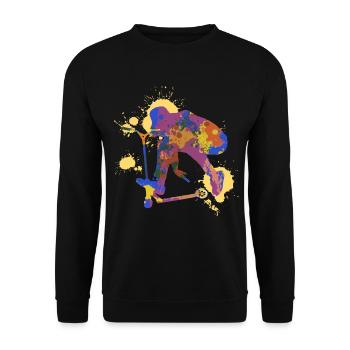 Stunt Scooter - Unisex Pullover - Schwarz - Vorne - Alina (178cm) & Michal (187cm)