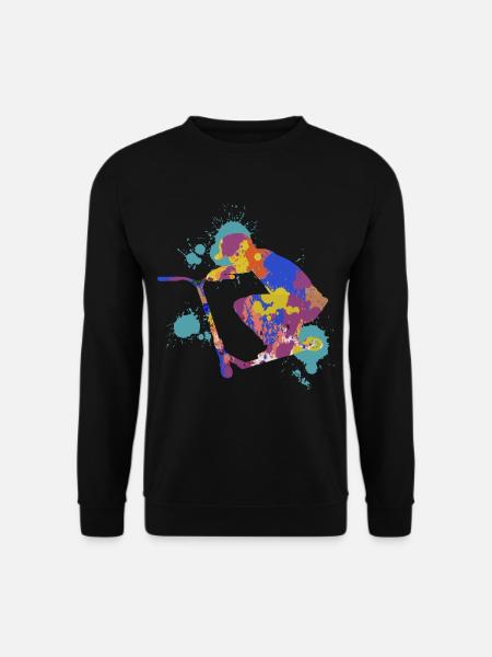 Scooter trick - Unisex Pullover - Schwarz