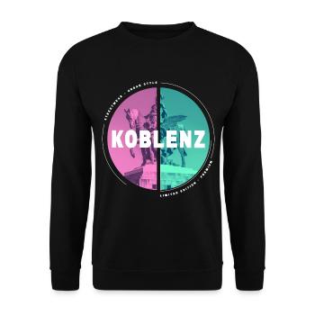 Koblenz Germany City Skyline Home Love - Unisex Sweatshirt - black - Front - Alina (178cm) & Michal (187cm)