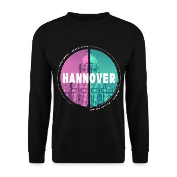 Hanovre Allemagne Ville Skyline Home Love - Sweat-shirt Unisexe - noir - Devant - Alina (178cm) & Michal (187cm)