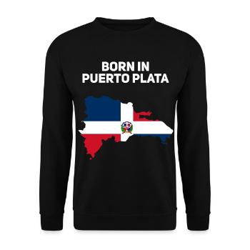 République dominicaine - Sweat-shirt Unisexe - noir - Devant - Alina (178cm) & Michal (187cm)