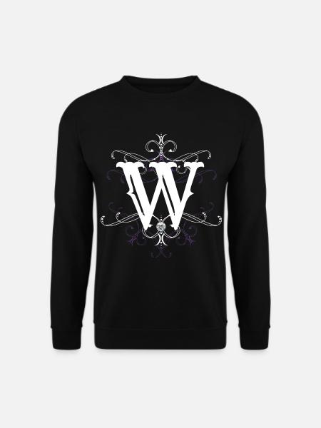 Letter W (W) - Unisex Sweatshirt - black