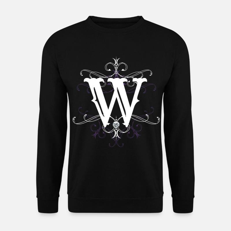 Letter W (W) - Unisex Sweatshirt - black