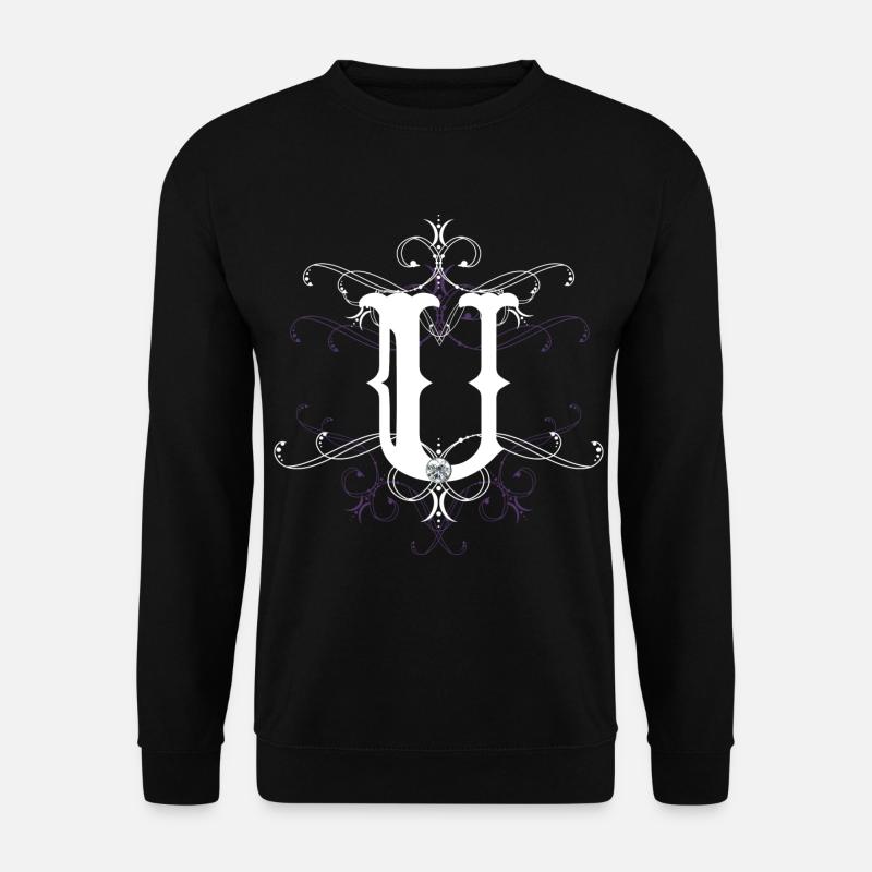 Buchstabe U Buchstabe-U - Unisex Pullover - Schwarz