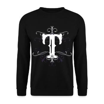 Letter T, point (t) - Unisex Sweatshirt - black - Front - Alina (178cm) & Michal (187cm)