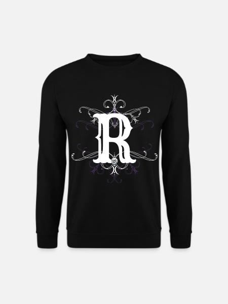 Letter R (R) - Unisex Sweatshirt - black